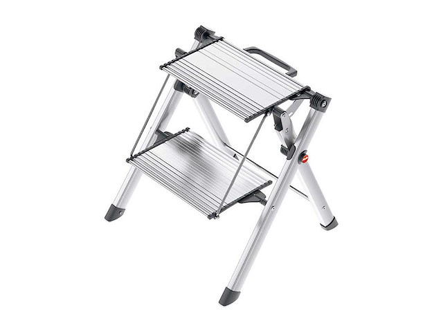 Hailo mini comfort 2-step opvouwbare, antislipbare aluminium trede - afbeelding 2 van  8