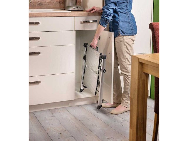 Hailo mini comfort 2-step opvouwbare, antislipbare aluminium trede - afbeelding 4 van  8