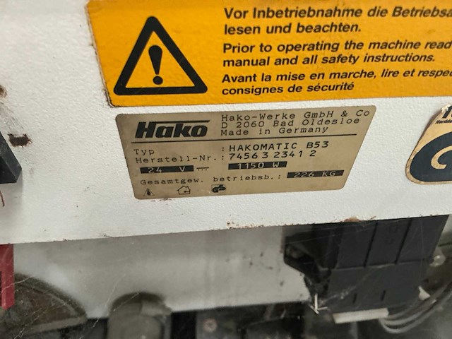Hako hakomatic b53 veegmachine - afbeelding 9 van  9