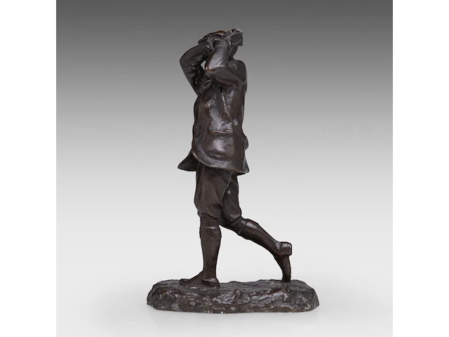 Hal ludlow (1861-1925), 'harry vardon, english champion golfer, patinated bronze 23.5 cm. (9 1/4 in.) - afbeelding 3 van  9