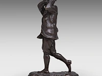 Hal ludlow (1861-1925), 'harry vardon, english champion golfer, patinated bronze 23.5 cm. (9 1/4 in.) - afbeelding 3 van  9