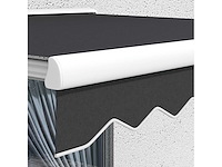 Halfcassette intrekbaar elektrisch/handgeschakeld luifel, afstandsbediening, aluminium frame, 2,5 x 2 m, grijs - afbeelding 6 van  9