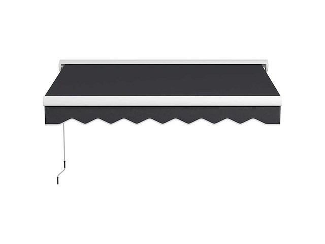 Halfcassette intrekbaar elektrisch/handgeschakeld luifel, afstandsbediening, aluminium frame, 2,5 x 2 m, grijs - afbeelding 8 van  9