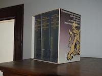 Halfhoge oude kast 2 deuren 1 lade afm. 110x52x163, houten kastje 1 deur afm. 50x47x85, 3-delige woordenboek van dale, borstbeeld - afbeelding 4 van  12