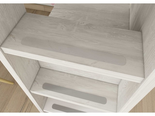Halfhoogslaper beau 90x200 met bureau - wit - afbeelding 6 van  7