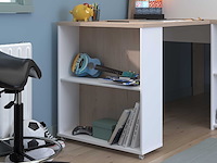 Halfhoogslaper duffy 90x200cm met bureau - wit / eikdecor - afbeelding 1 van  7