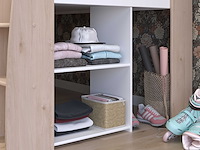 Halfhoogslaper duffy 90x200cm met bureau - wit / eikdecor - afbeelding 2 van  7