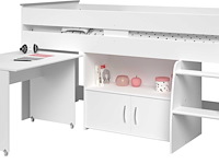Halfhoogslaper met bureau upside down 90x200 - wit - afbeelding 3 van  7
