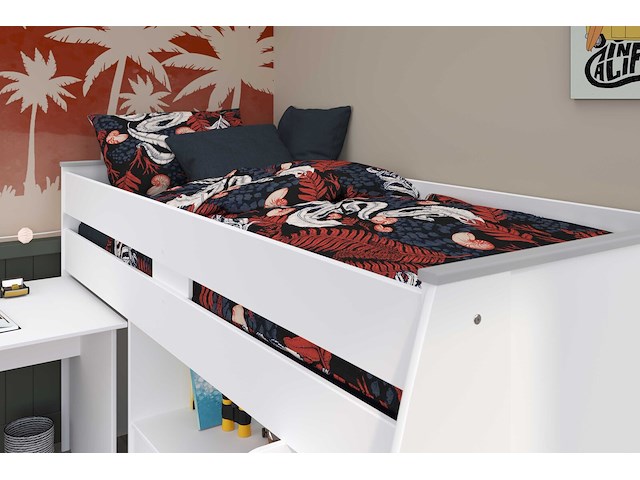Halfhoogslaper met bureau upside down 90x200 - wit - afbeelding 5 van  7