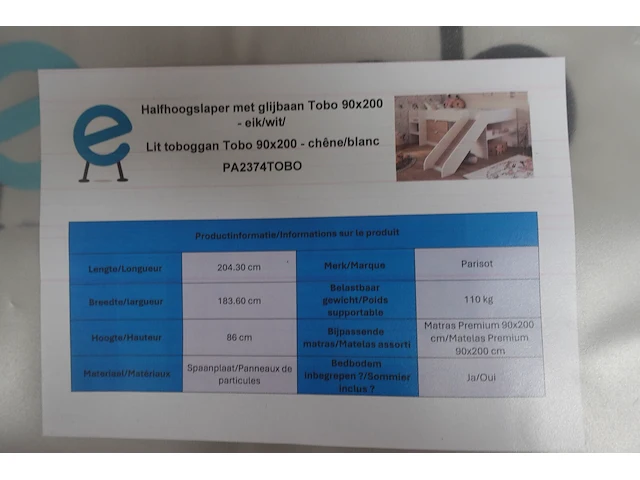 Halfhoogslaper met glijbaan tobo - afbeelding 5 van  5