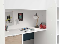 Halfhoogslaper neda 90x200cm - wit/eik decor - afbeelding 4 van  7