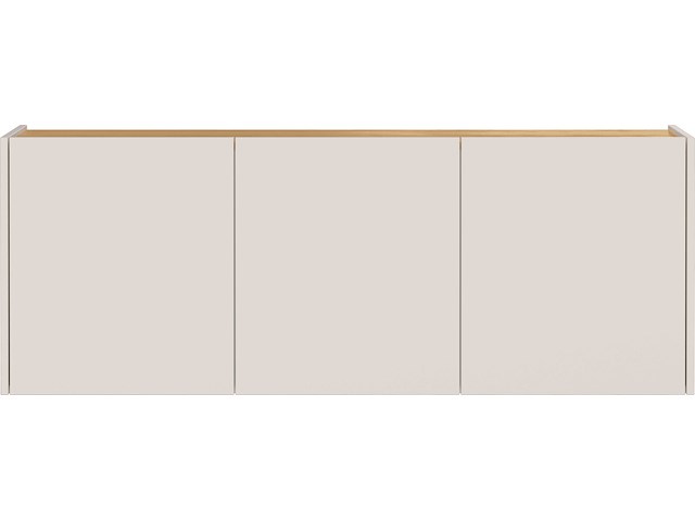 Halkast lydia - 138x25x52cm - 3 deuren - kasjmier/eikdecor - afbeelding 1 van  6