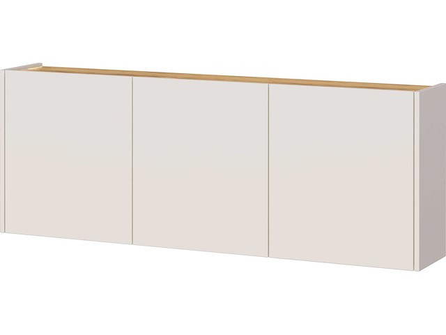 Halkast lydia - 138x25x52cm - 3 deuren - kasjmier/eikdecor - afbeelding 2 van  6