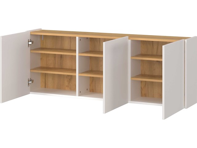 Halkast lydia - 138x25x52cm - 3 deuren - kasjmier/eikdecor - afbeelding 5 van  6