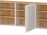 Halkast lydia - 138x25x52cm - 3 deuren - kasjmier/eikdecor - afbeelding 5 van  6