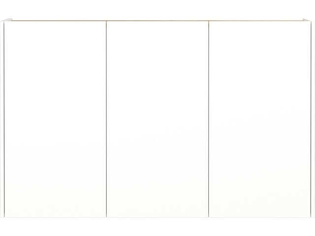 Halkast lydia - 138x25x87cm - 3 deuren - wit/eikdecor - afbeelding 2 van  7