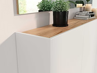 Halkast lydia - 138x25x87cm - 3 deuren - wit/eikdecor - afbeelding 3 van  7