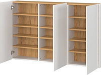 Halkast lydia - 138x25x87cm - 3 deuren - wit/eikdecor - afbeelding 6 van  7