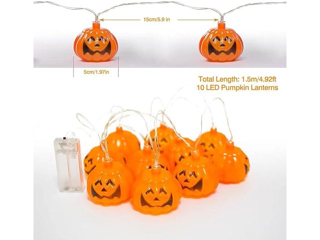 Halloween led-lichtsnoer - afbeelding 3 van  3