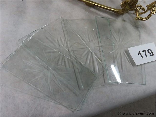 Hallustertje messing, glaasjes kompleet - afbeelding 3 van  3