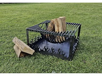 Halve vuurbol vuurkorf handmade cortenstaal - afbeelding 1 van  9