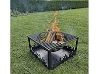 Halve vuurbol vuurkorf handmade cortenstaal - afbeelding 2 van  9