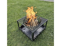 Halve vuurbol vuurkorf handmade cortenstaal - afbeelding 3 van  9