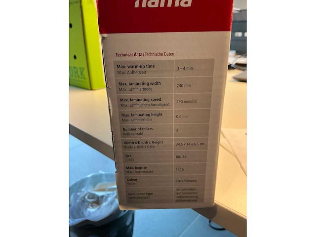 Hama a4 lamineermachine - afbeelding 5 van  5