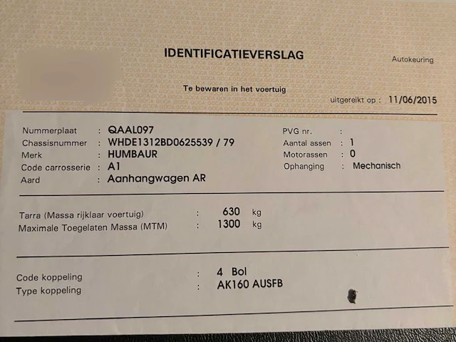 Hambaur d77as koffer ea g vd aanhangwagen - afbeelding 16 van  26