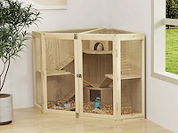 Hamsterkooi - 4 niveaus, met voeder, schommel, helling en kennels - afbeelding 1 van  12