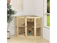 Hamsterkooi - 4 niveaus, met voeder, schommel, helling en kennels - afbeelding 5 van  12