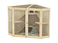 Hamsterkooi - 4 niveaus, met voeder, schommel, helling en kennels - afbeelding 6 van  12