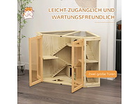 Hamsterkooi - 4 niveaus, met voeder, schommel, helling en kennels - afbeelding 9 van  12