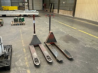 Hand hydraulische palletwagen (2x) - afbeelding 1 van  7