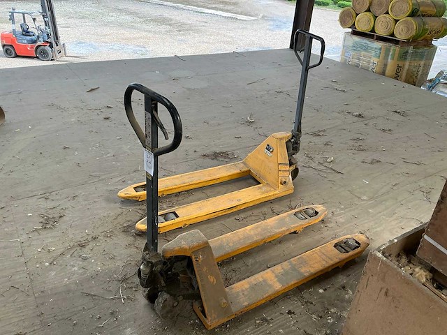 Hand hydraulische palletwagen (2x) - afbeelding 1 van  4