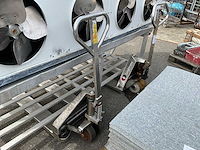 Hand hydraulische palletwagen rvs (2x)