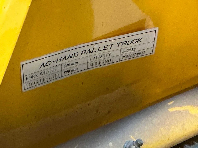 Hand hydraulische palletwagen - afbeelding 4 van  4