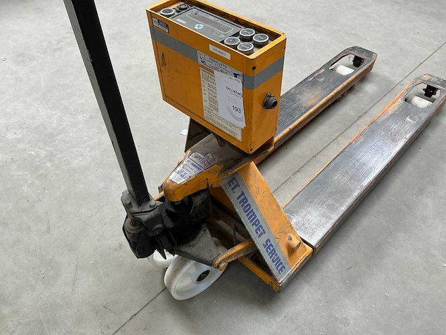 Hand hydraulische weegpalletwagen - afbeelding 3 van  5