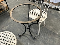 Handbeschilderde lavasteen terrastafel - afbeelding 5 van  16