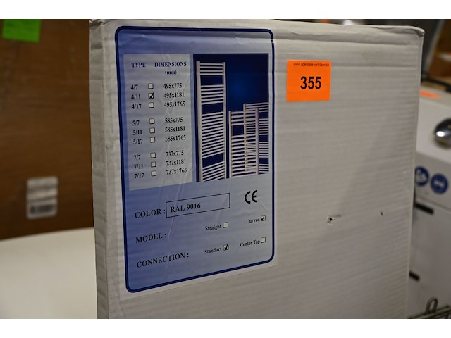 Handdoekradiator 495x1181 - afbeelding 1 van  2