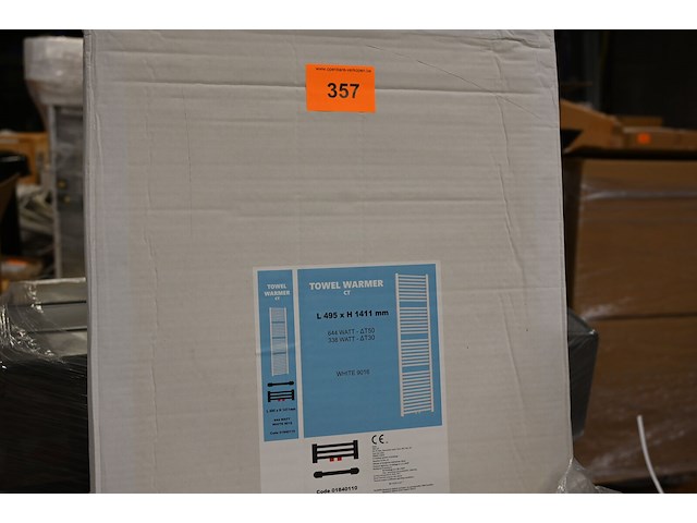 Handdoekradiator 495x1411 - afbeelding 1 van  2