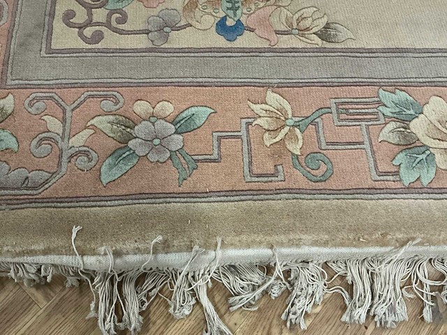Handgeknoopt chinees tapijt in wol (12x) - afbeelding 6 van  14