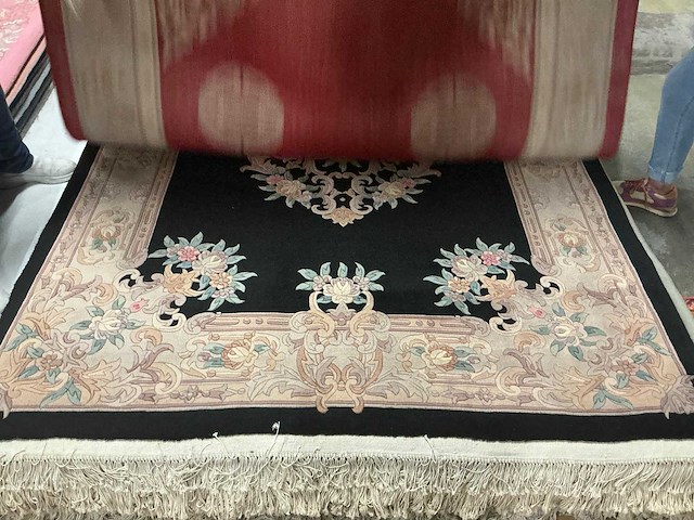 Handgeknoopt chinees tapijt in wol (24x) - afbeelding 2 van  26
