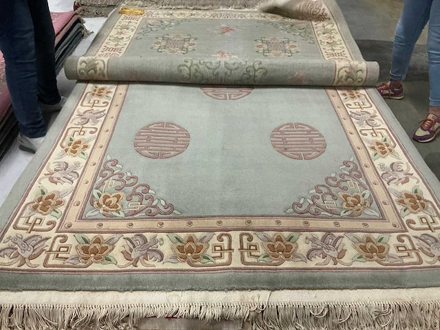 Handgeknoopt chinees tapijt in wol (24x) - afbeelding 12 van  26
