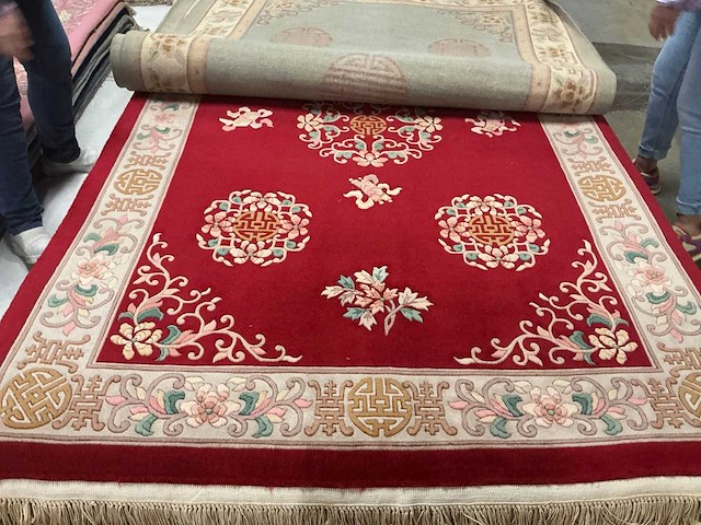Handgeknoopt chinees tapijt in wol (24x) - afbeelding 20 van  26