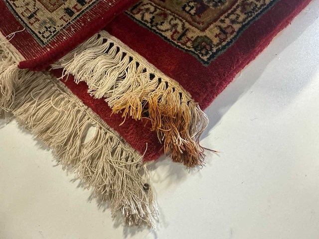 Handgeknoopt indisch tapijt in wol (3x) - afbeelding 6 van  7