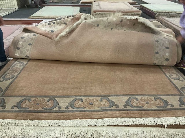 Handgeknoopt indo-nepal tapijt in wol (10x) - afbeelding 1 van  9