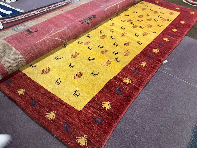 Handgeknoopt iraans gabbeh tapijt in wol (6x) - afbeelding 6 van  8