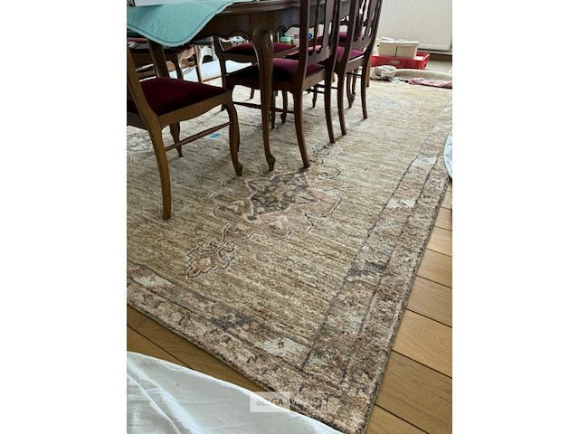 Handgeknoopt zijde-katoenen tapijt van 250x350 cm - afbeelding 1 van  3