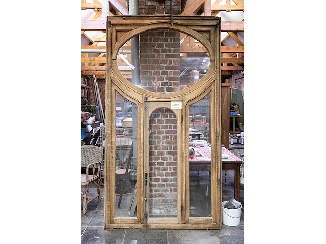 Handgemaakt eiken raam uit 1864 art nouveau - afbeelding 1 van  3